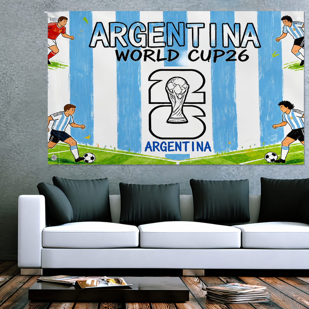 World Cup Argentina Flag Garden Decor Outdoor Banner