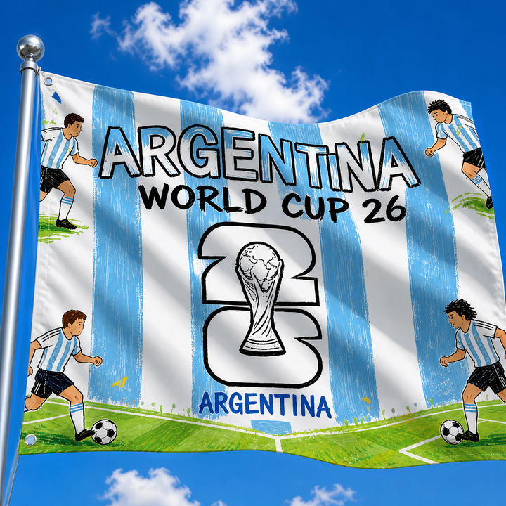 World Cup Argentina Flag Garden Decor Outdoor Banner