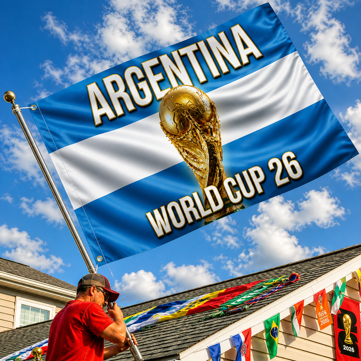 World Cup Argentina Flag Banner Outdoor Soccer