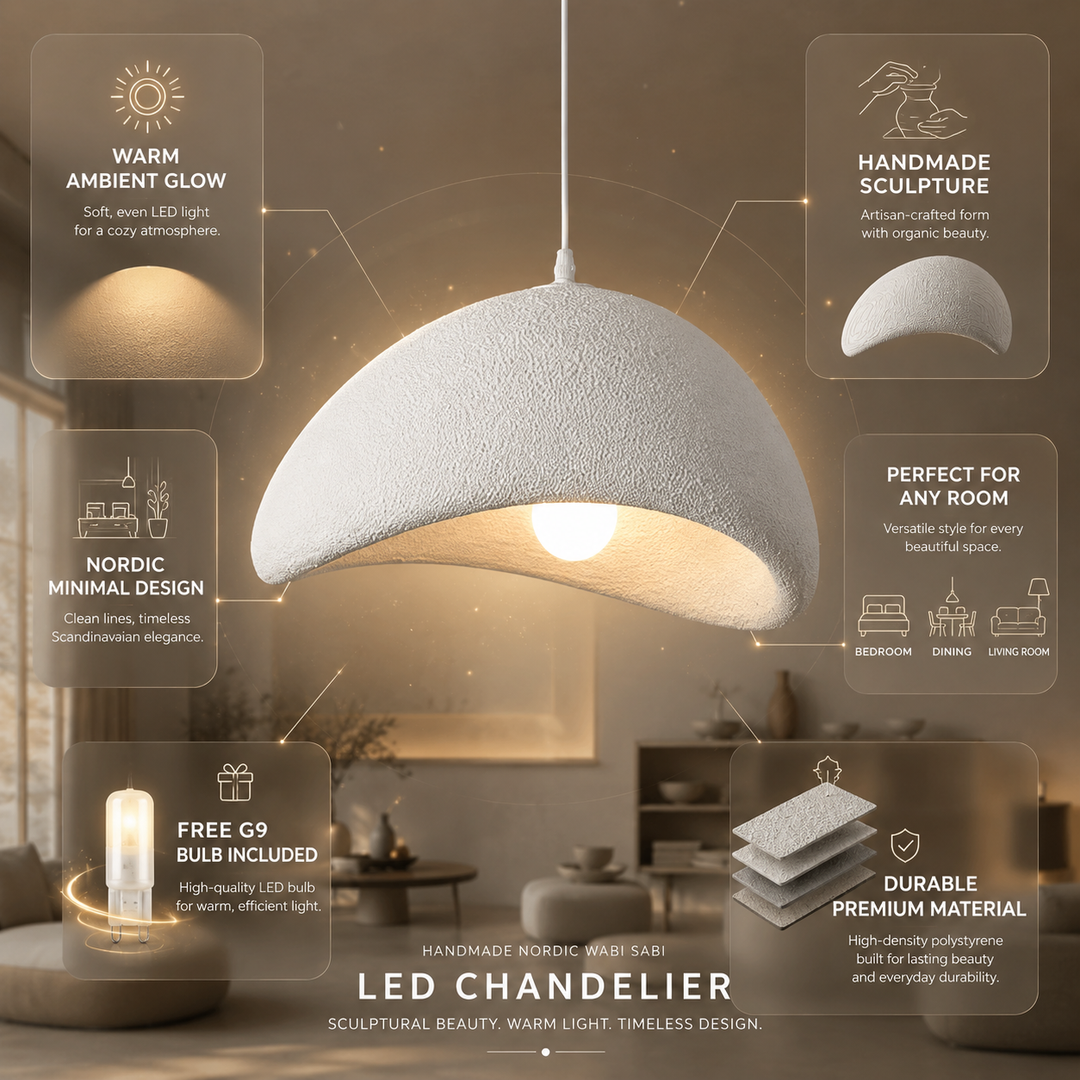 Zenith Glow | Modern LED Chandelier | Nordic Design &amp; Handmade Quality