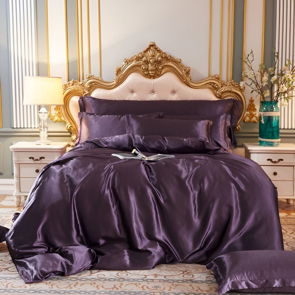 Antibacterial Silk Bedding Set Breathable Duvet Cover