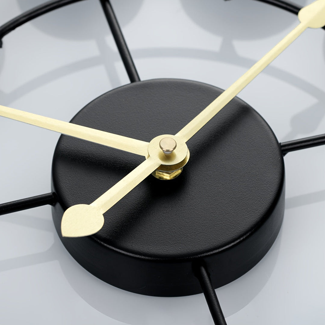 colorful Metal Wall Clock | Retro Iron Design