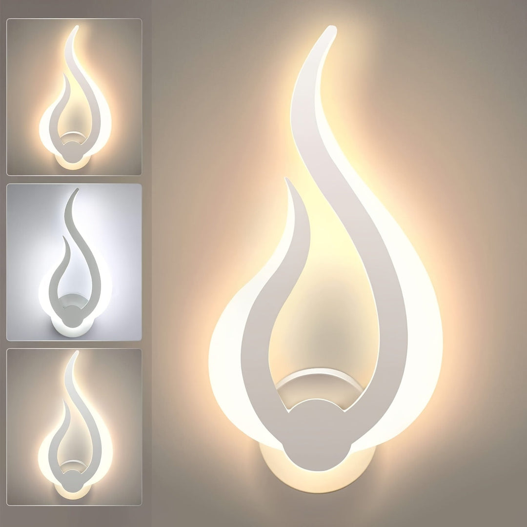 Modern Flame LED Wall Light | 10W Warm White Sconce