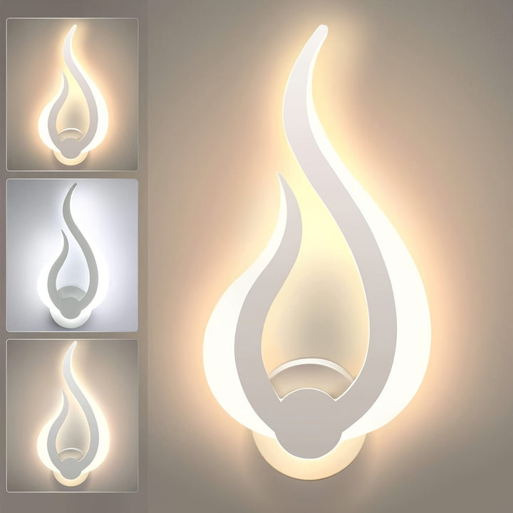 Modern Flame LED Wall Light | 10W Warm White Sconce