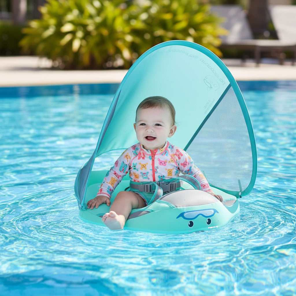 Baby Pool Float Safety Harness Sunshade Infant Swim Aid