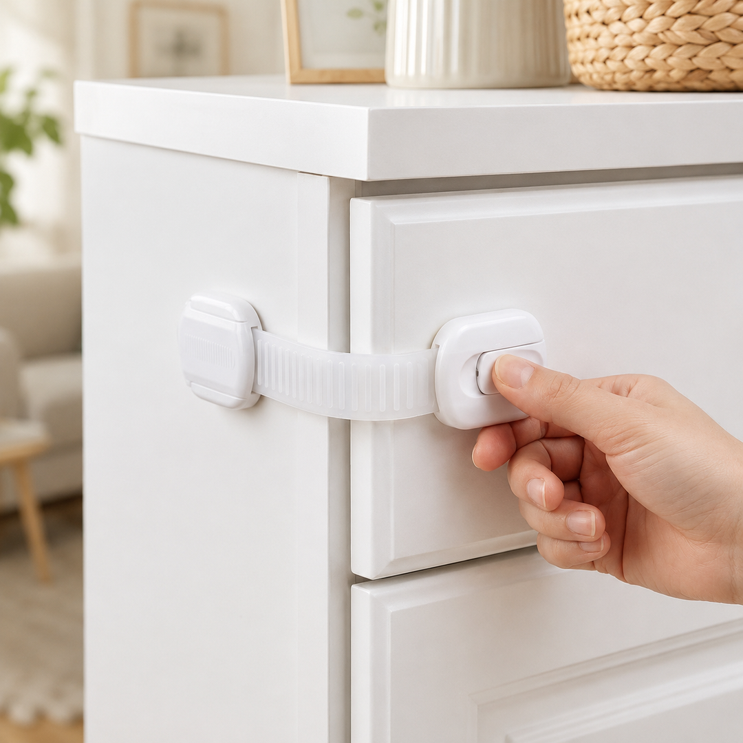 Baby Proof Cabinet Locks Child Safety Adhesive Straps