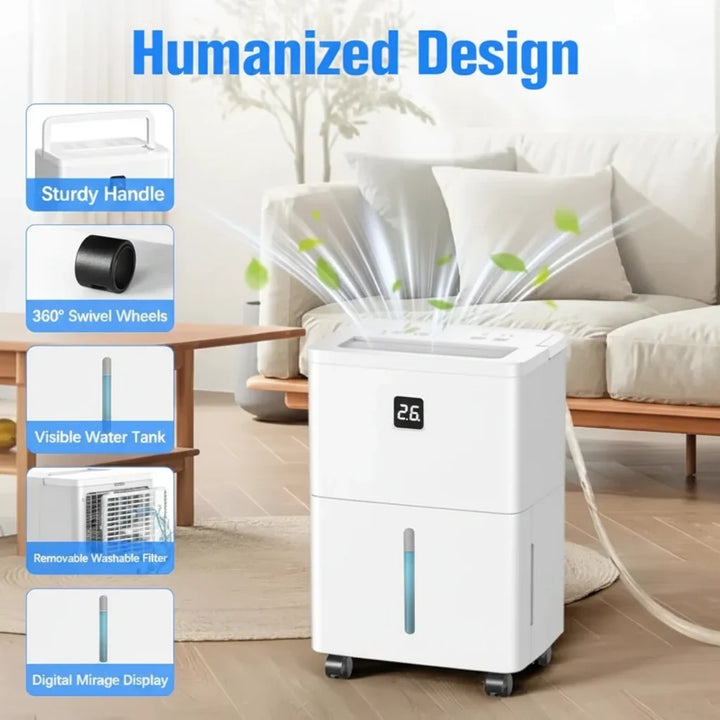 Basement Dehumidifier Home 25 Pint Portable