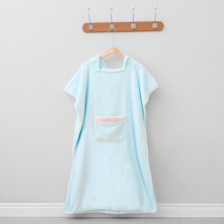 Bathrobe Poncho Hooded Pocket Design