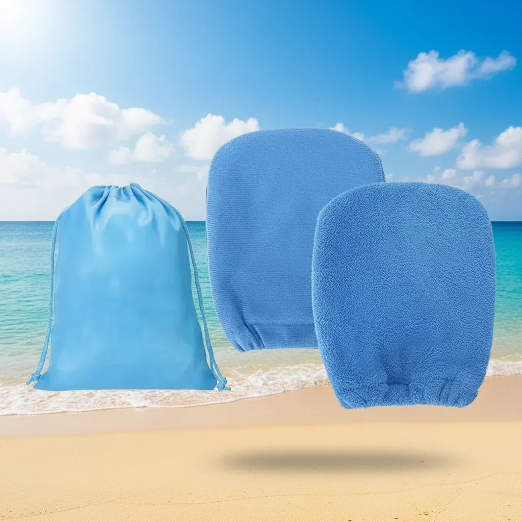 Beach Accessories Sand Remover Mitts Quick Dry Design