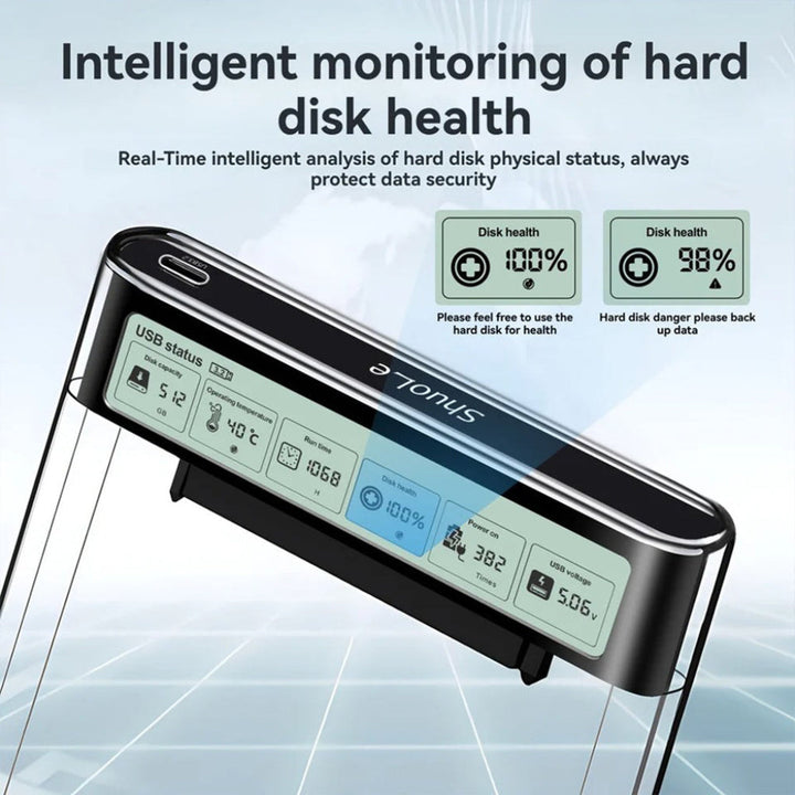 External Hard Drive Portable SSD USB Dock Data Transfer Adapter