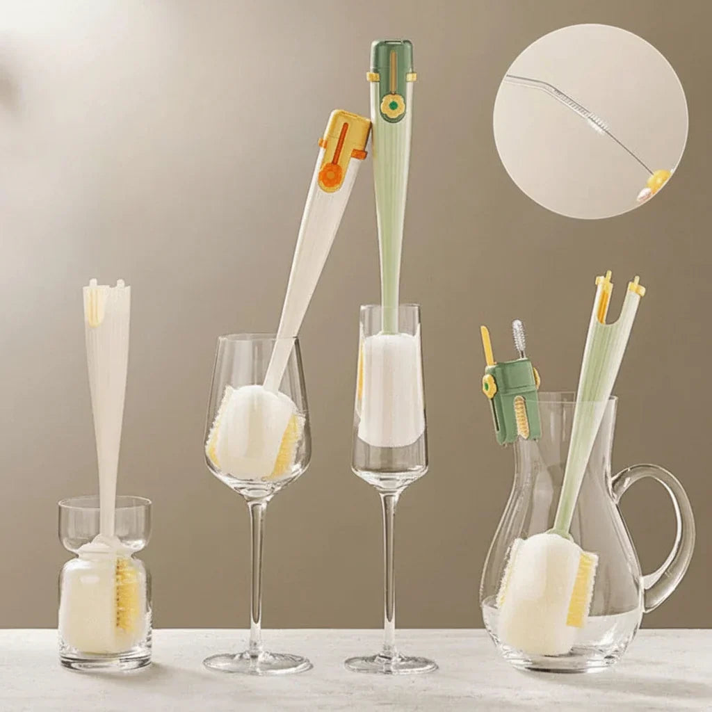 Bottle Brush Set Multifunction Cleaning Brush Bottles