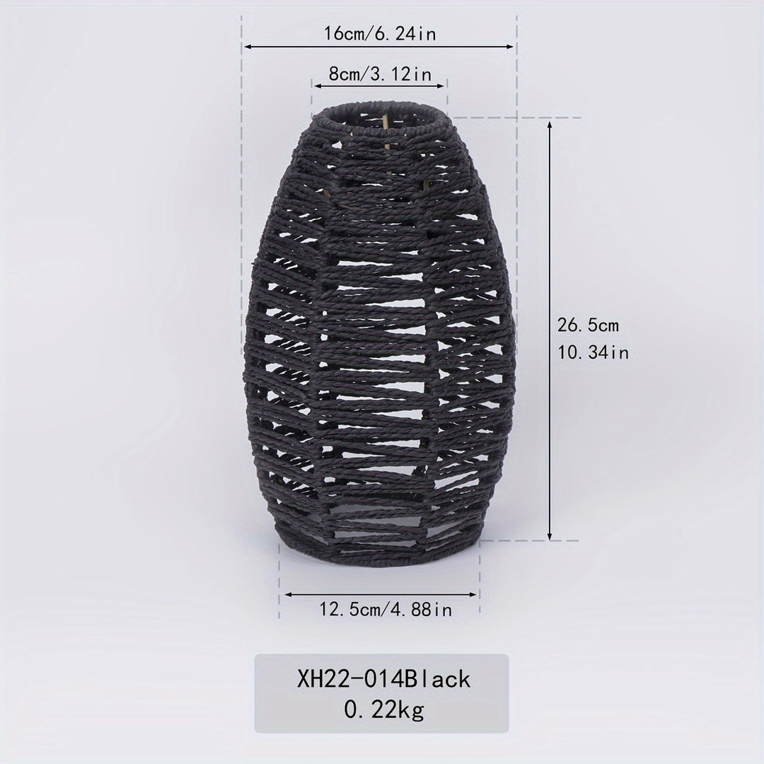 Modern Handwoven Rope Pendant Shade | Natural Woven Ceiling Light