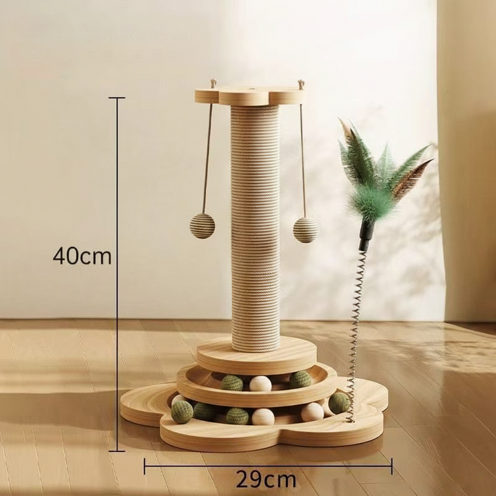 Cat Scratching Post Interactive Toy Fun Activity Center