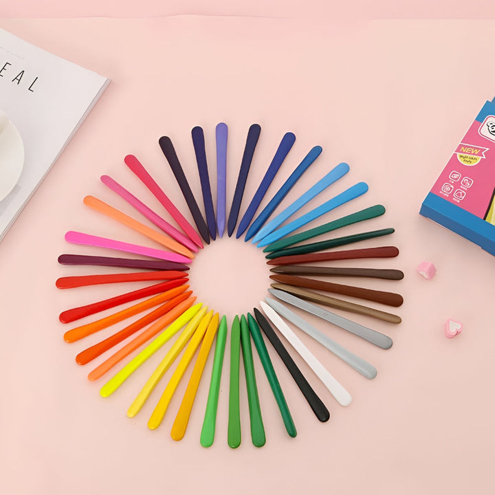 coloring Crayons Non-Toxic 24-Piece Case Crayon Set