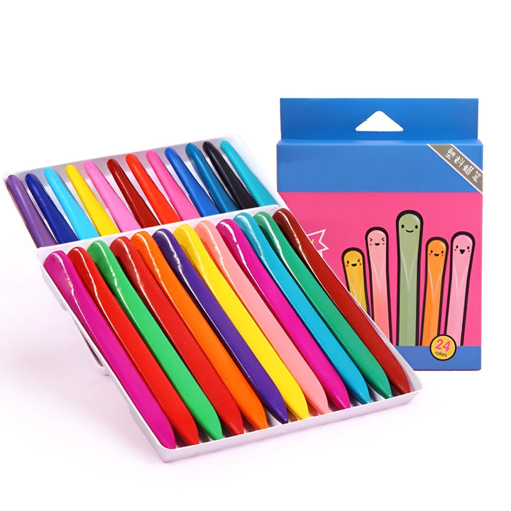 coloring Crayons Non-Toxic 24-Piece Case Crayon Set