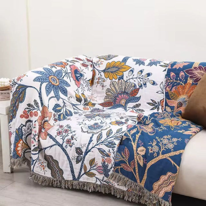 Cooling Sofa Throw Blanket Floral Boho