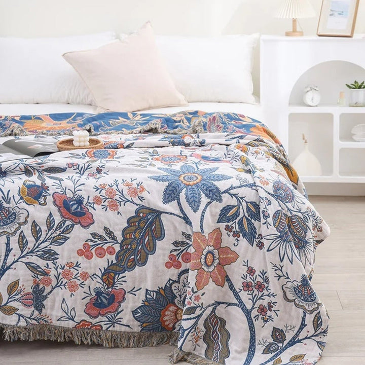 Cooling Sofa Throw Blanket Floral Boho