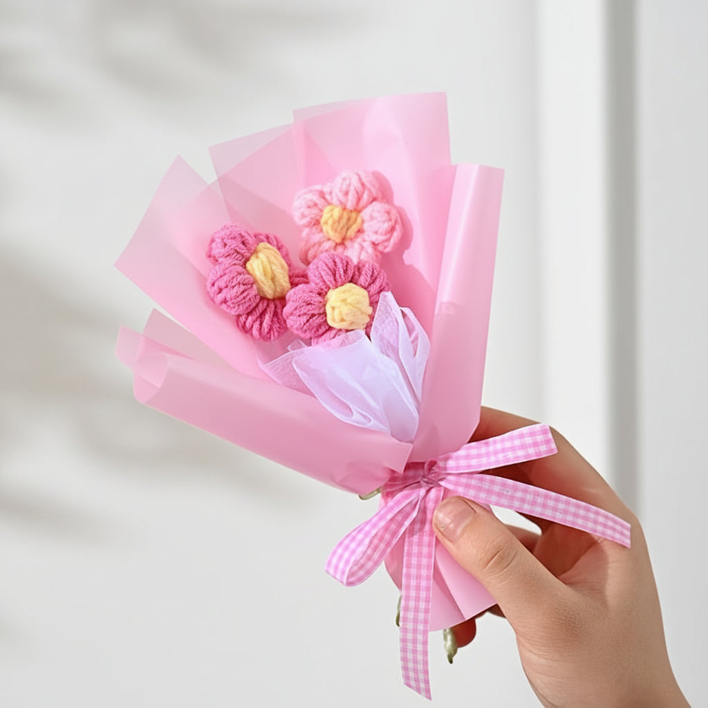 Mothers Day Gift Bouquet Handmade Flower Mini Fabric Bouquet