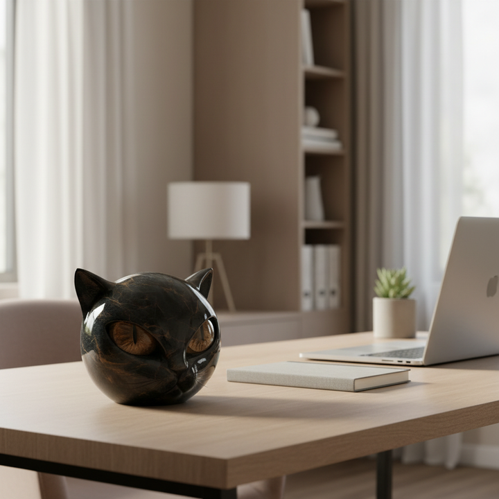 Decorative Cat Sculpture Unique Home Accent Modern Interiors