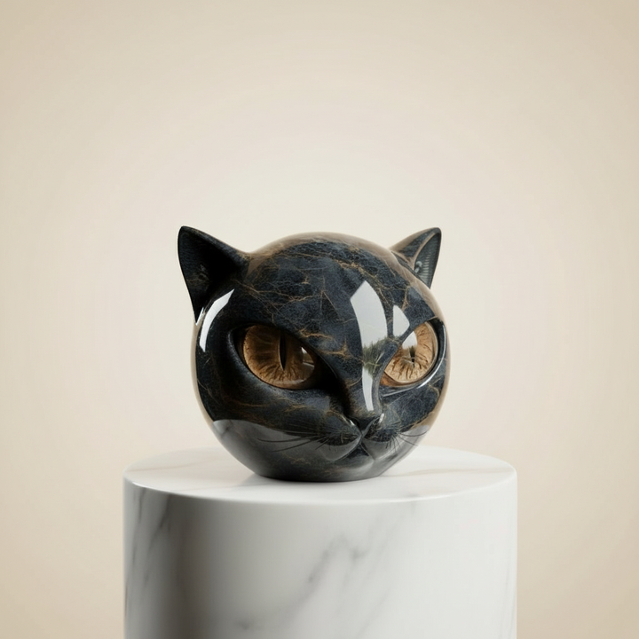 Decorative Cat Sculpture Unique Home Accent Modern Interiors