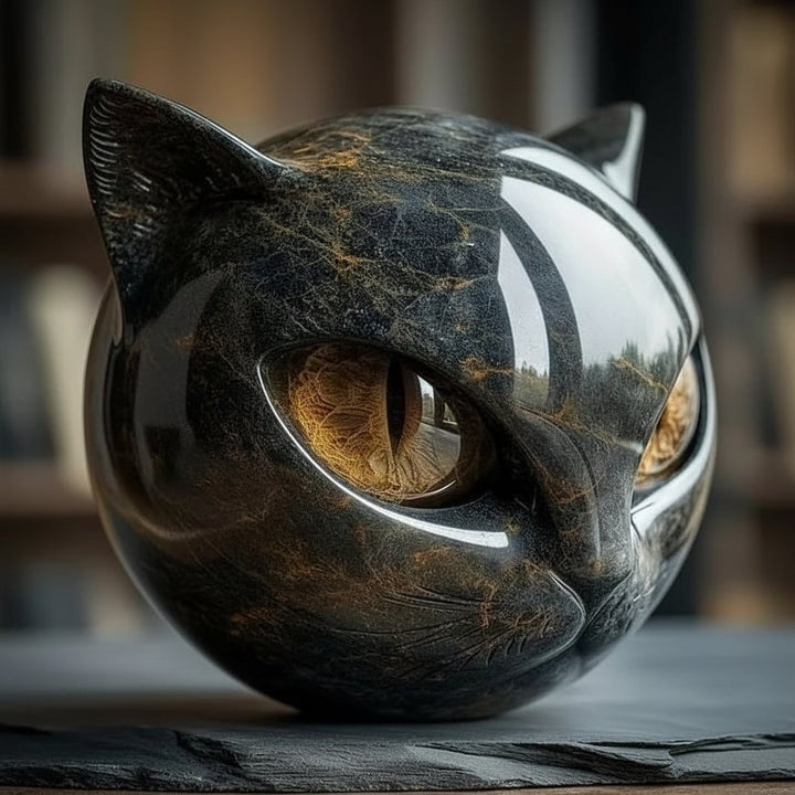 Decorative Cat Sculpture Unique Home Accent Modern Interiors