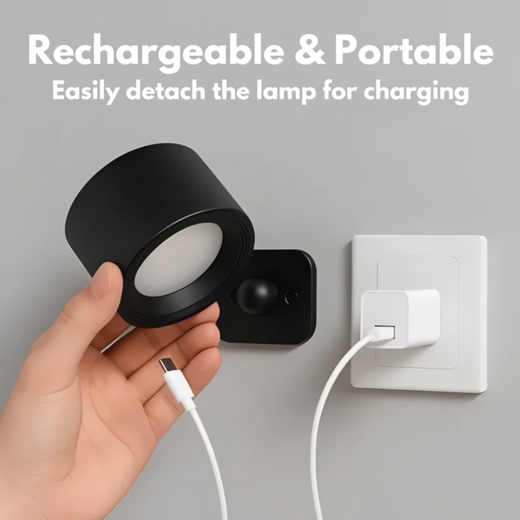 Wall Light Rechargeable LED Adjustable Magnetic Mount