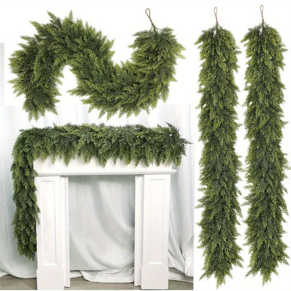 Christmas Garland Artificial Greenery Art Deco Mantle Stair Trim