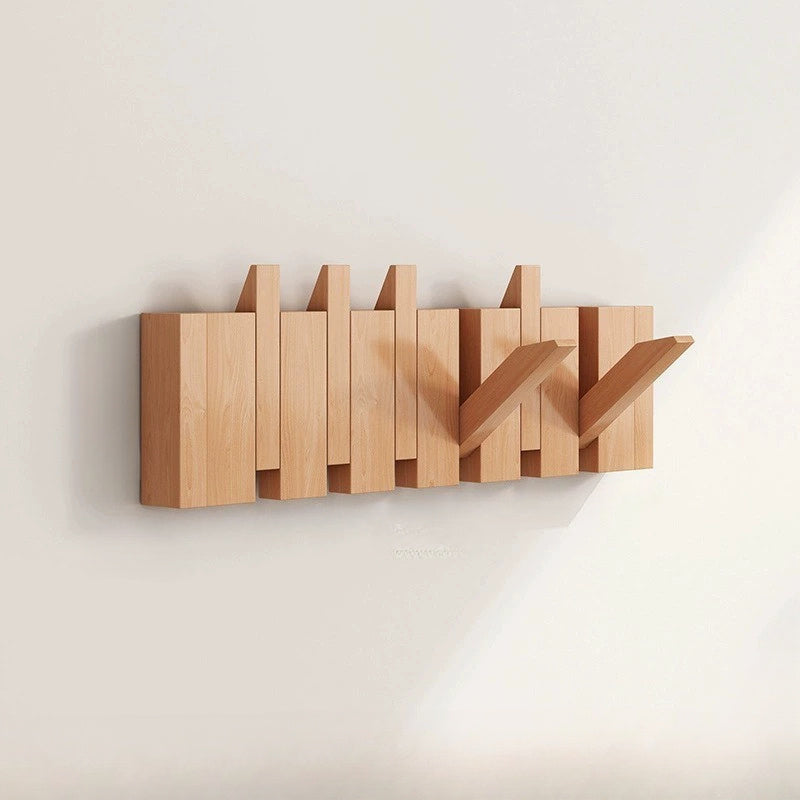 Wooden Wall Hooks | Foldable Piano Key Design Hanger Rack