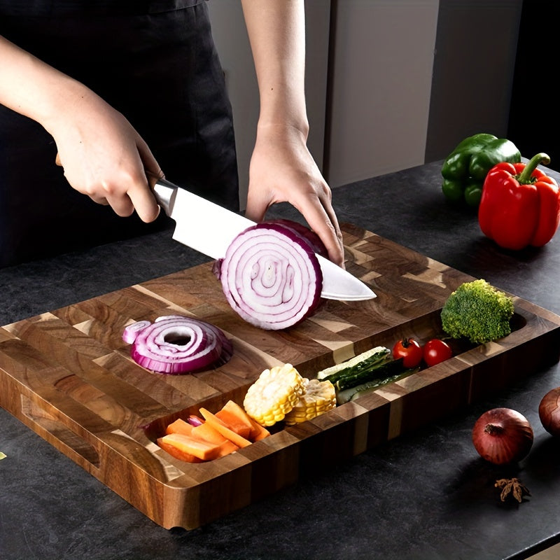 Acacia Wood Cutting Board | Durable End Grain Kitchen Chopping Block