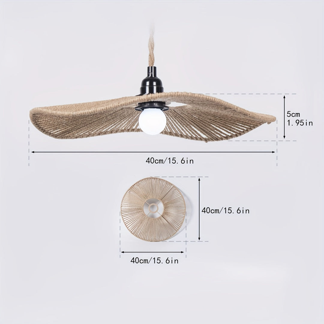 Handwoven Paper Rope Ceiling Light Shade | Natural Artistic Design