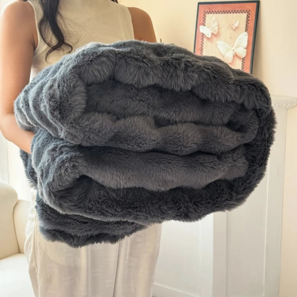 Faux Fur Blanket Cozy Soft Plush Throw