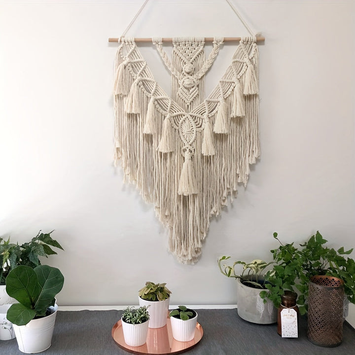 Bohemian Macrame Wall Hanging | Handcrafted Woven Tapestry