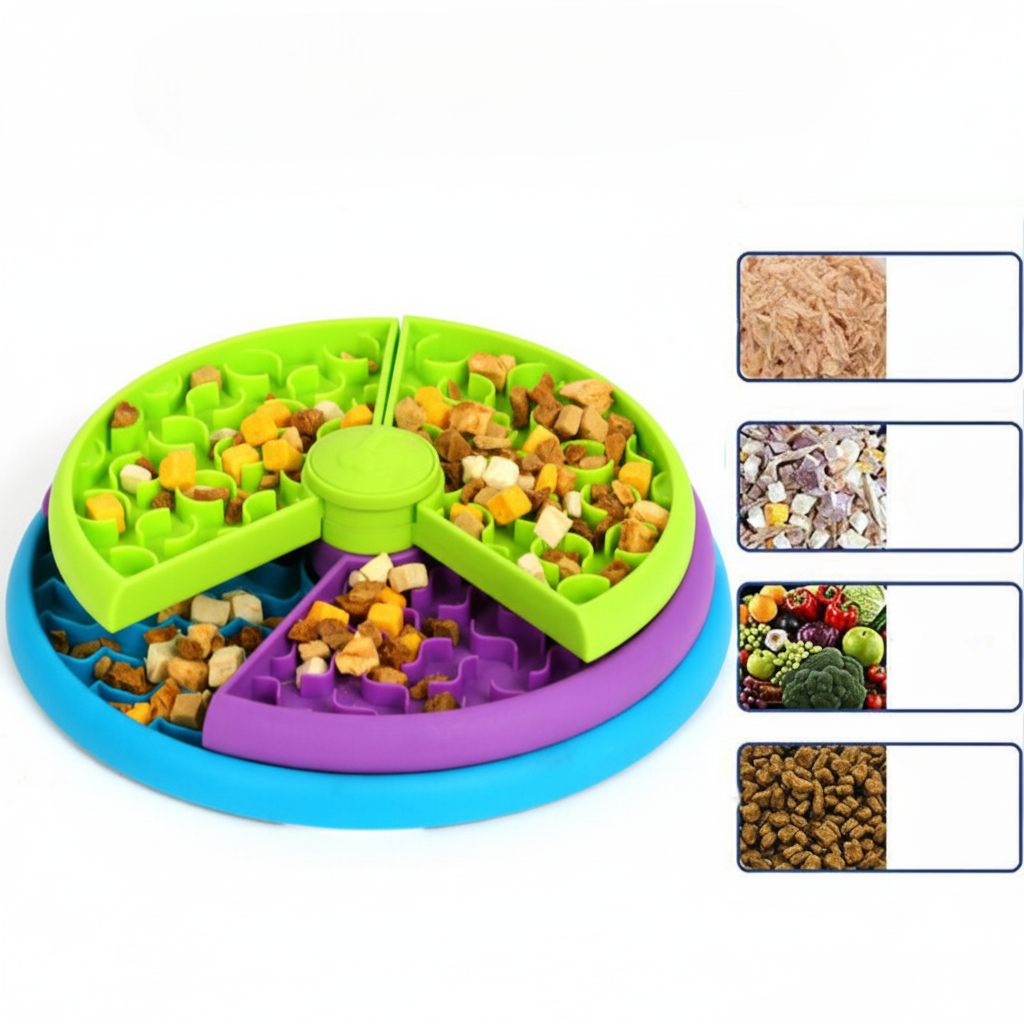 Slow Feeder Dog Bowl Interactive Puzzle Food Dish Healthy Eating