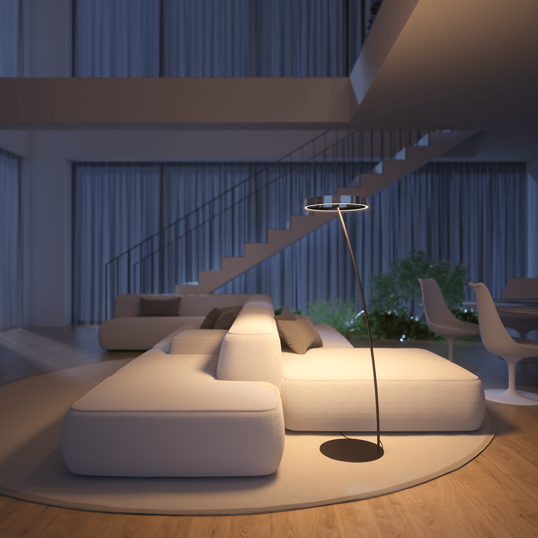 Floor Lamp LED Lighting Remote Control Adjustable Design