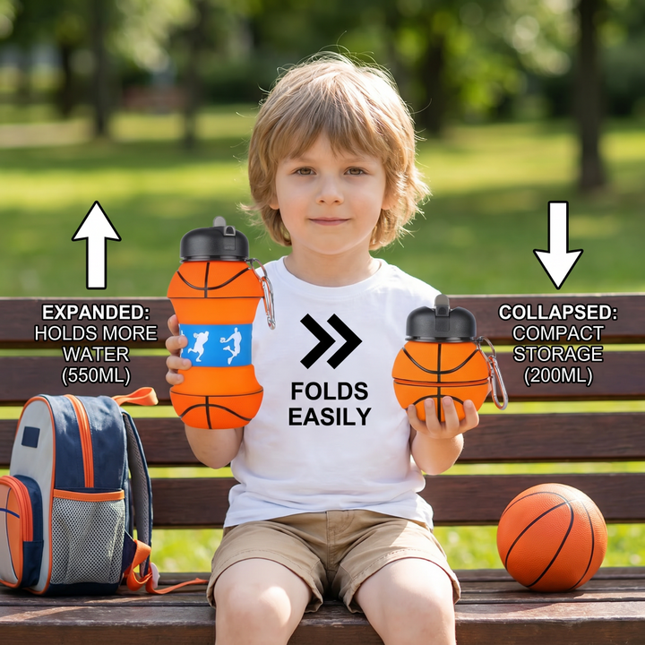 Foldable Collapsible Leak-Proof Water Bottle Sports Gym
