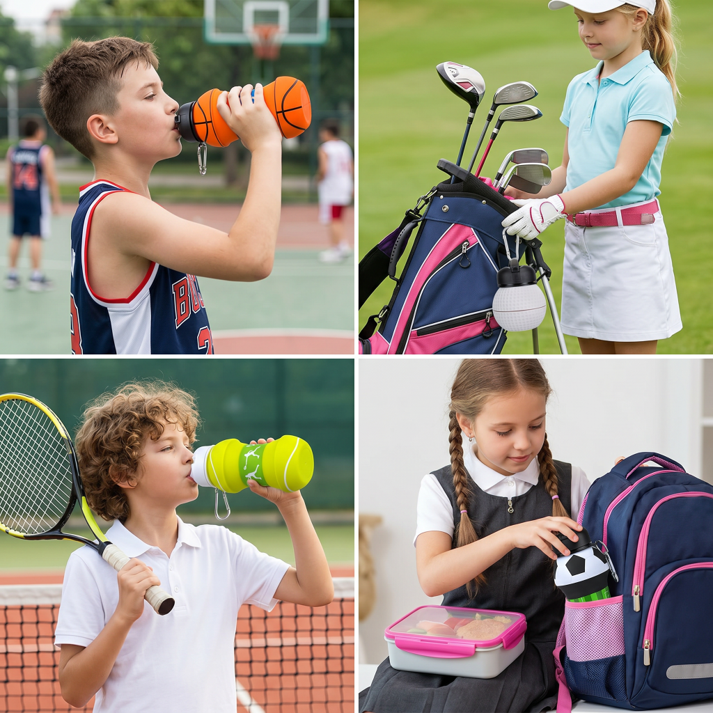 Foldable Collapsible Leak-Proof Water Bottle Sports Gym