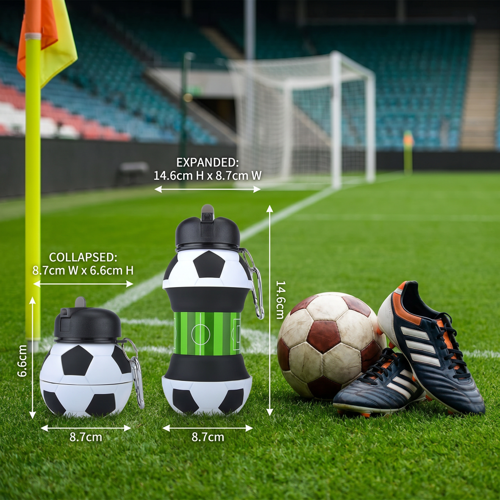 Foldable Collapsible Leak-Proof Water Bottle Sports Gym