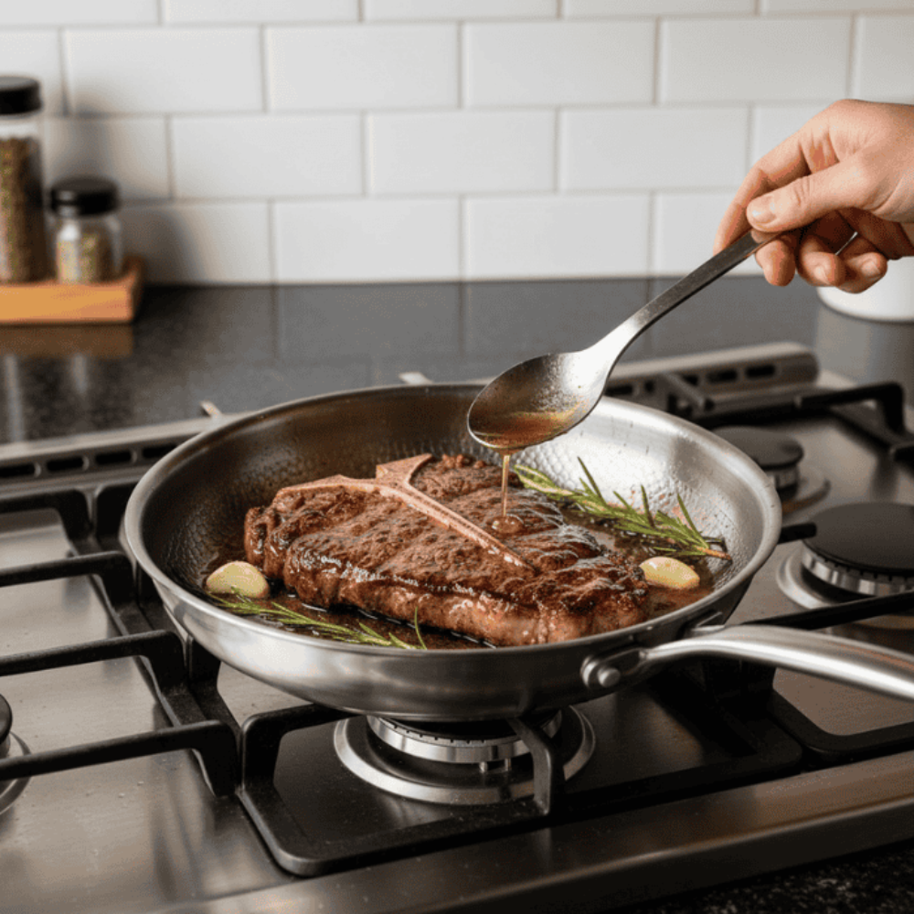 Frying Pan Stainless Steel Titanium Non Stick Cooking Pan