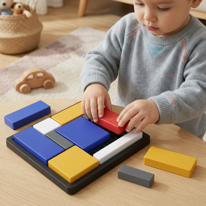 Wooden Puzzle Blocks Shape Sorting Brain Toy Kids Learning
