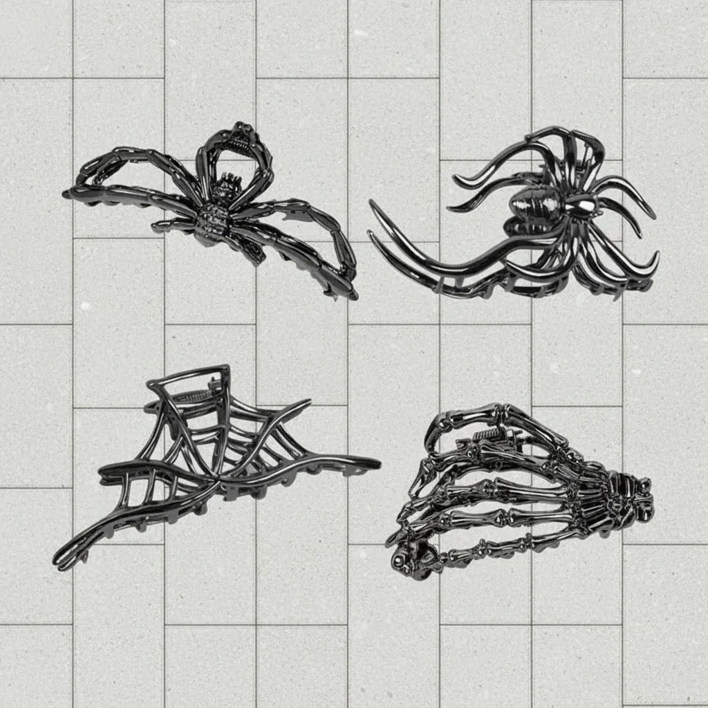 Halloween Accessories Hair Clips Spider Bat Designs