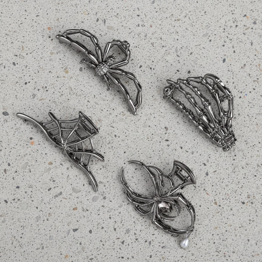 Halloween Accessories Hair Clips Spider Bat Designs