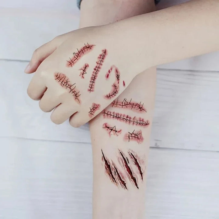 Halloween Accessories Horror Tattoos Wound Effects