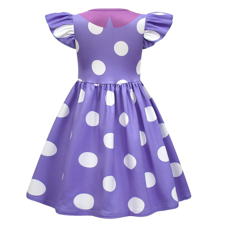 Halloween Costumes Kids Dress Polka Dot Ruffle Party Outfit