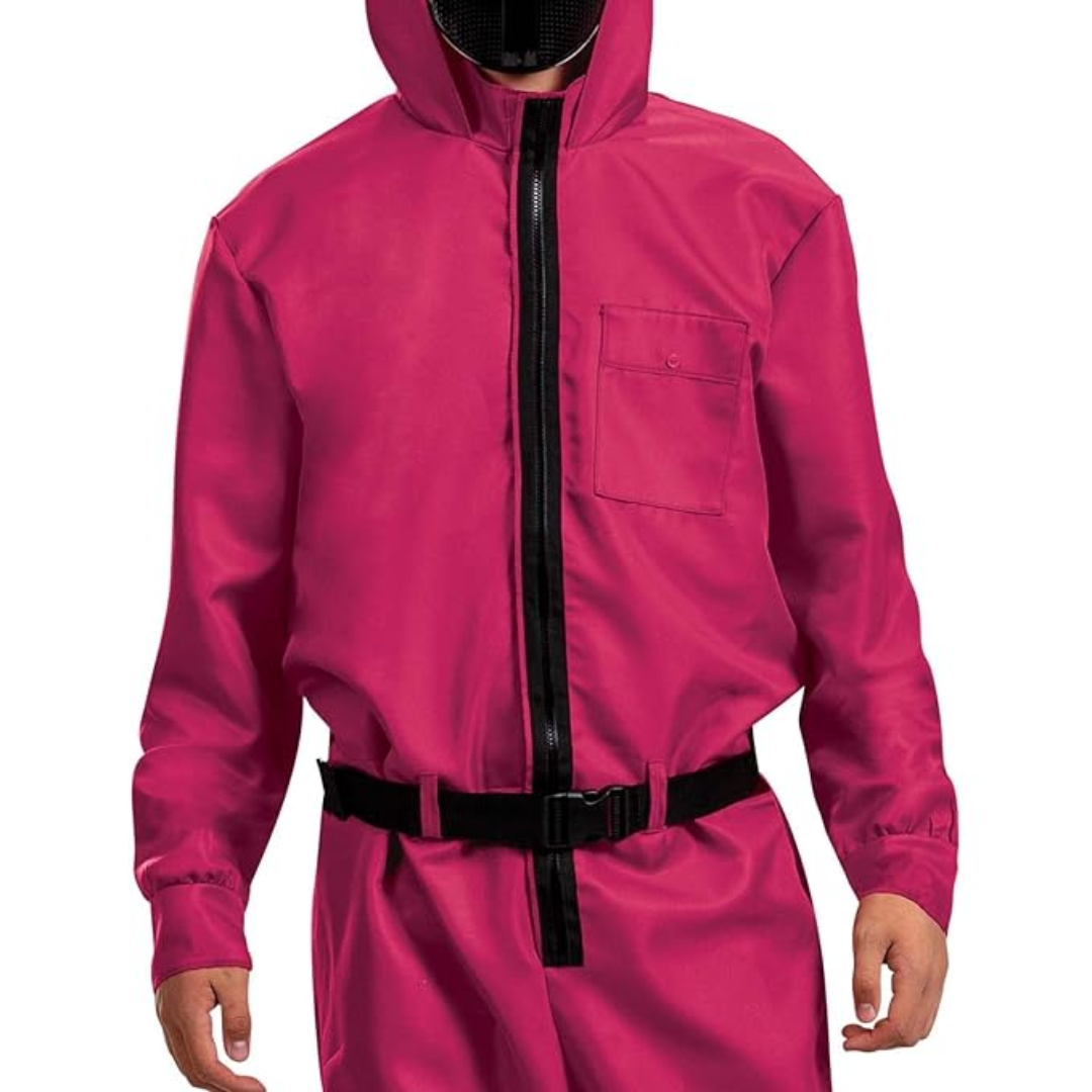 Halloween Costumes Hooded Jumpsuit Mask Outfit Set