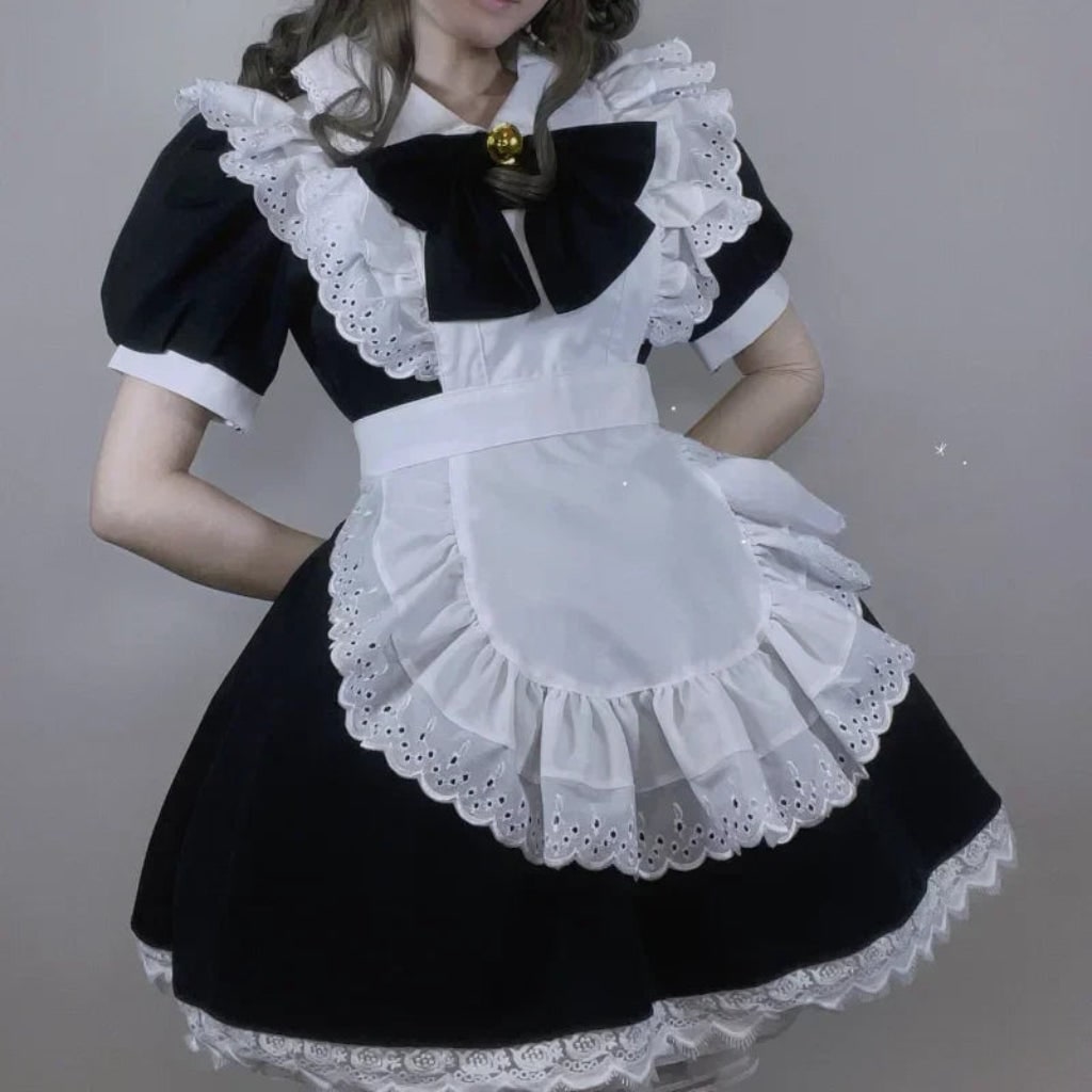 Halloween Costumes Adult Gothic Maid Dress Set