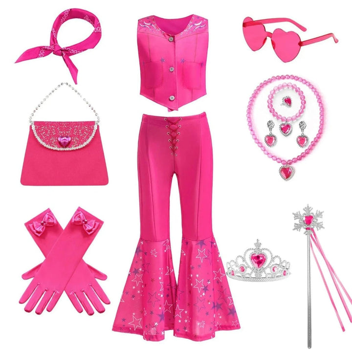 Halloween Costumes Girls Disco Outfit Kids Party Set