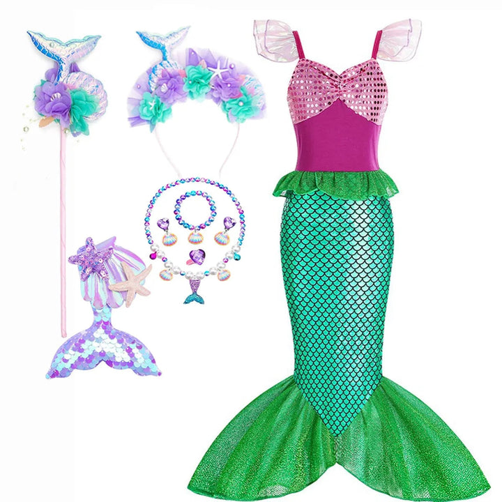Halloween Costumes Girls Mermaid Dress Costume