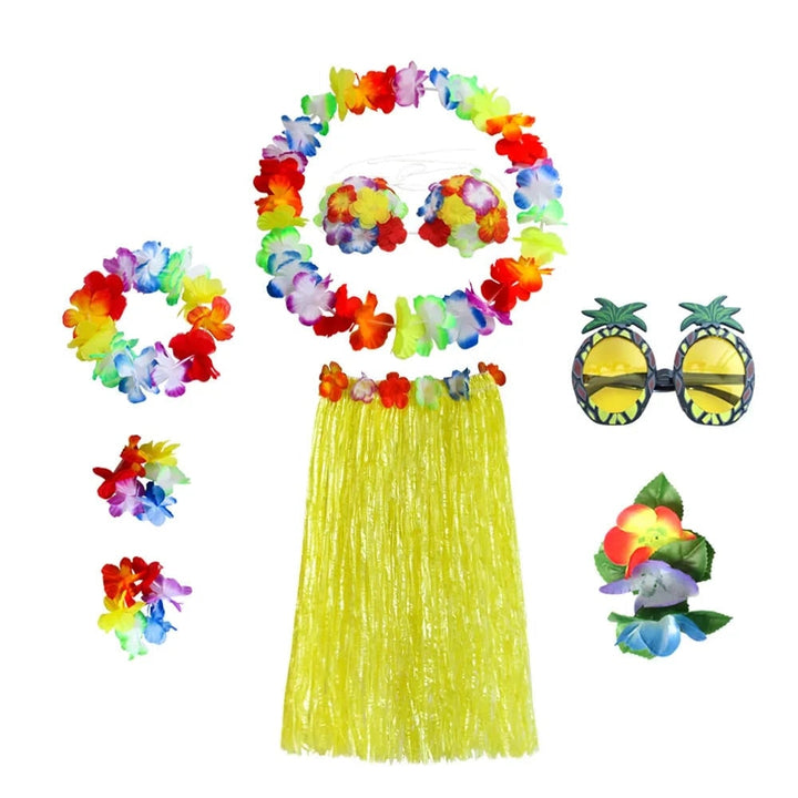 Halloween Costumes Hawaiian Hula Party Outfit Set