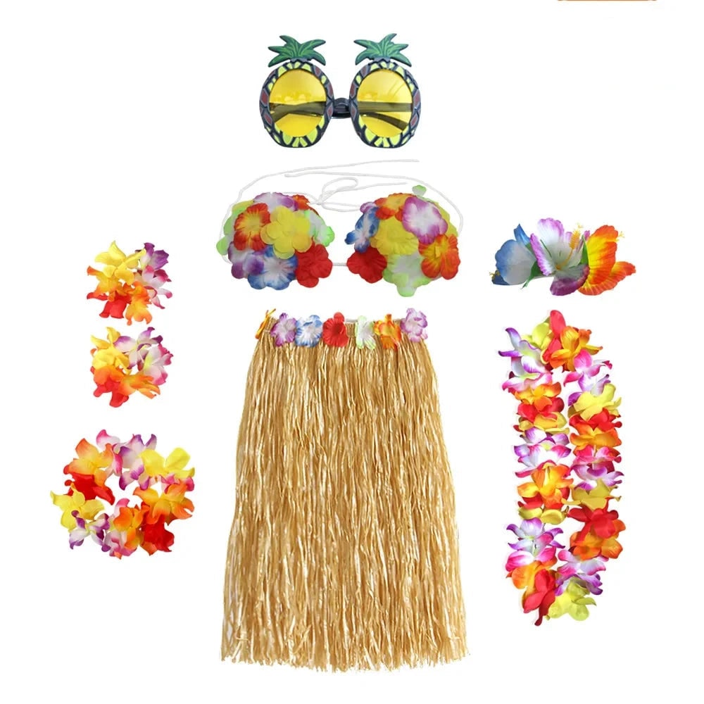 Halloween Costumes Hawaiian Hula Party Outfit Set