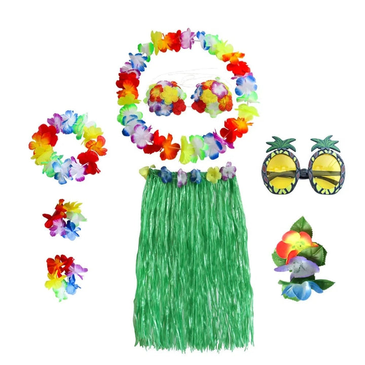 Halloween Costumes Hawaiian Hula Party Outfit Set